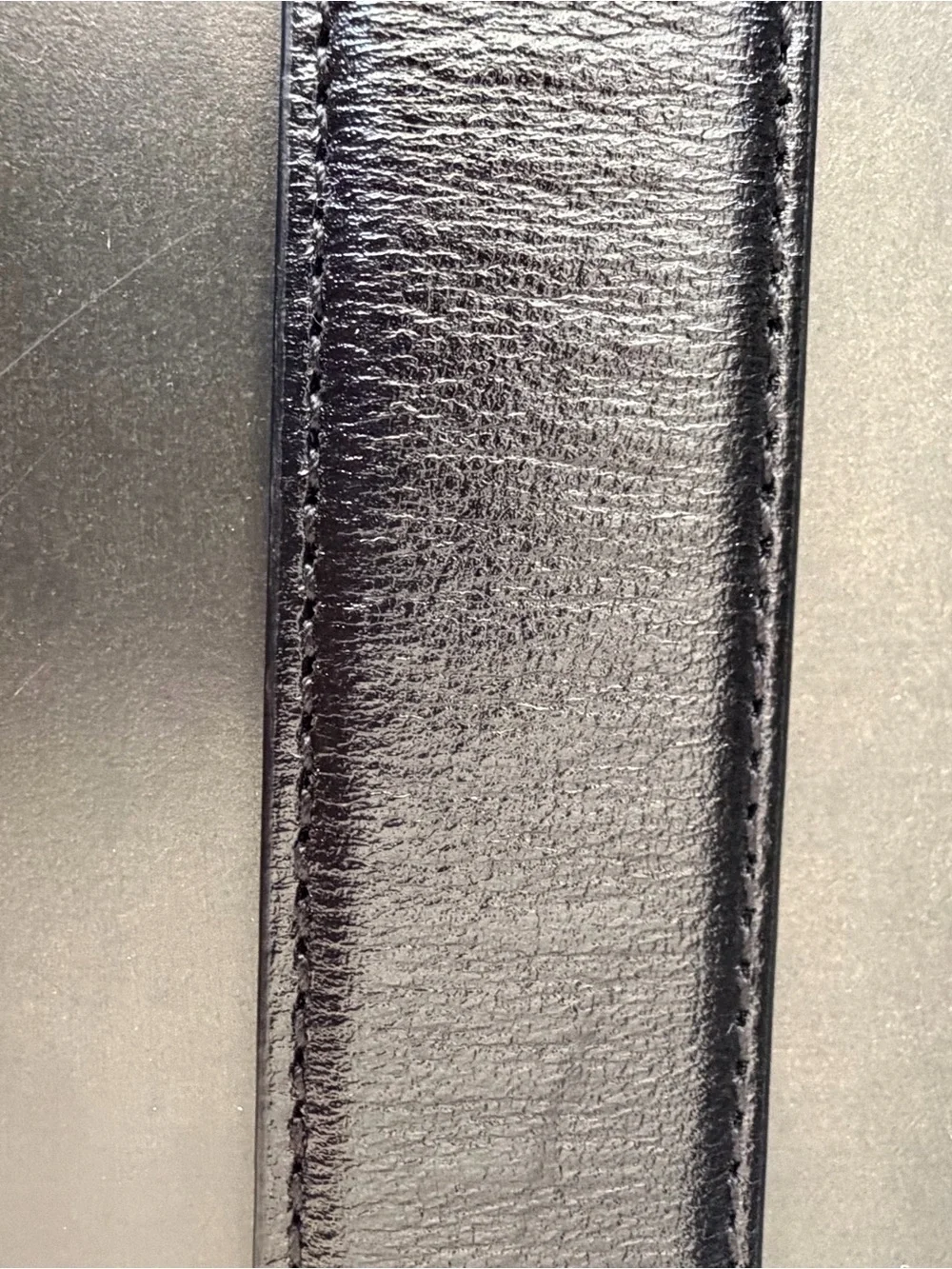 Gucci Black Leather Belt with Dark Green Double G Buckle